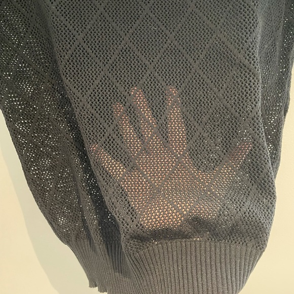 Vintage cute floral embroidered Peter Pan collar knitted short sleeves top sizeS - Picture 4 of 5